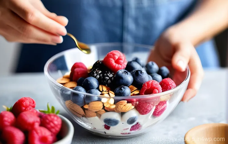 신체 에너지를 위한 고단백 식단 - **Prompt:** A vibrant and energetic adult person, with a healthy glow and bright eyes, smiling genui...